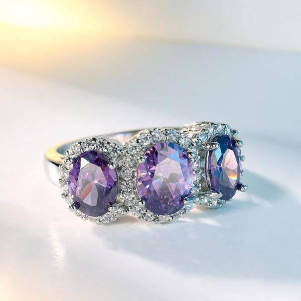 wedding rings luxury female purple crystal stone ring charm silver color for women dainty bride oval zircon engagement, Slivery;golden
wedding rings luxury female purple crystal stone ring charm silver color for women dainty bride oval zircon engagement, Slivery;golden
