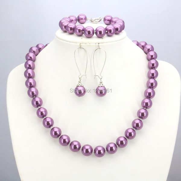 earrings & necklace accessories christmas gifts 10mm purple glass round pearl beads bracelet earring sets jewelry making design women girls, Silver
earrings & necklace accessories christmas gifts 10mm purple glass round pearl beads bracelet earring sets jewelry making design women girls, Silver