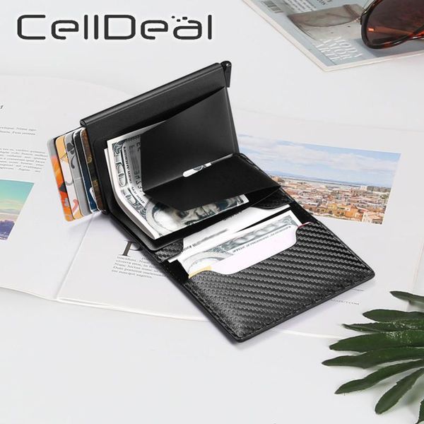 card holders carbon fiber anti rfid holder men cardholder case metal business bank creditcard minimalist wallet multifunctional, Brown;gray
card holders carbon fiber anti rfid holder men cardholder case metal business bank creditcard minimalist wallet multifunctional, Brown;gray