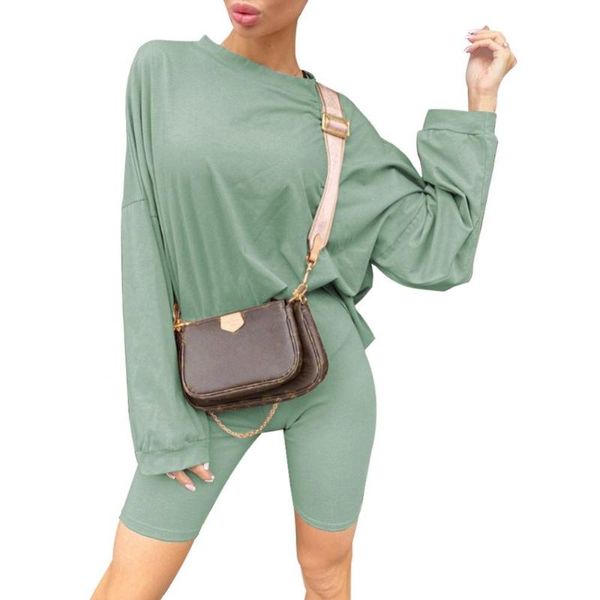 women's tracksuits summer women sportswear solid color long sleeve blouse shorts belt two piece breathable sports outfits short sets, Gray
women's tracksuits summer women sportswear solid color long sleeve blouse shorts belt two piece breathable sports outfits short sets, Gray