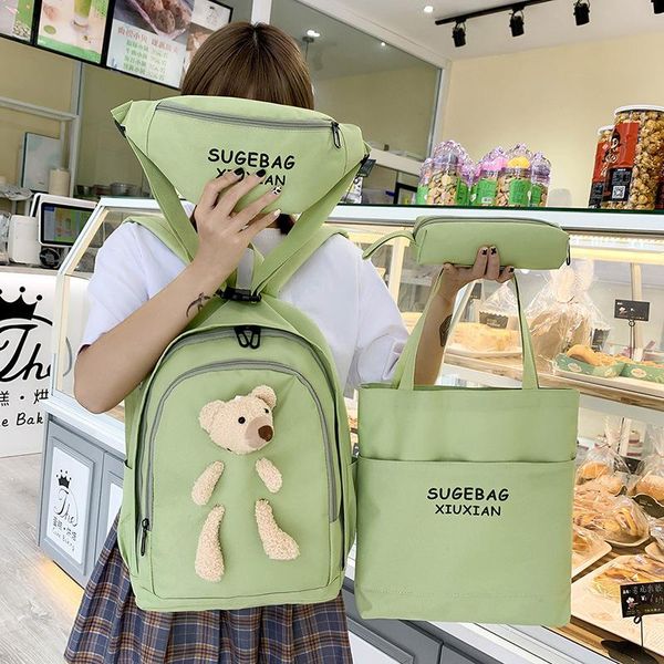 backpack 4 pcs school bag unior high students backpacks large capacity pupils travel bags stationery
backpack 4 pcs school bag unior high students backpacks large capacity pupils travel bags stationery