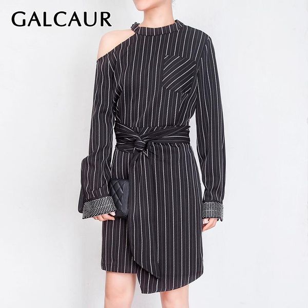 casual dresses galcaur striped dress for women o neck long sleeve one off shouder high waist bandage hit color a line female 2021 tide, Black;gray
casual dresses galcaur striped dress for women o neck long sleeve one off shouder high waist bandage hit color a line female 2021 tide, Black;gray
