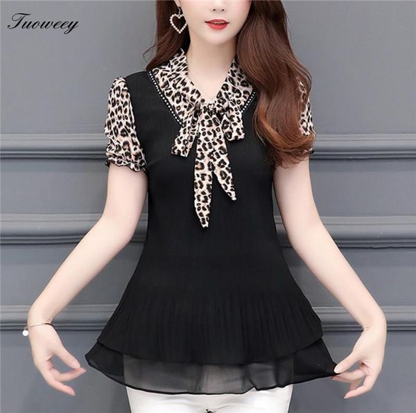 women's blouses & shirts tunics plus size chiffon leopard blouse shirt ruffle womens and blusas mujer de moda 2021 short sleeve, White
women's blouses & shirts tunics plus size chiffon leopard blouse shirt ruffle womens and blusas mujer de moda 2021 short sleeve, White