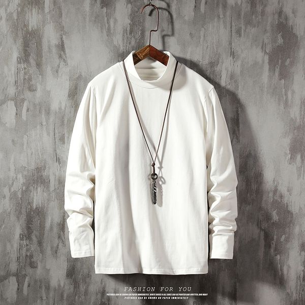 new 2021 autumn spring fashion turtleneck black white tshirt men's long sleeve casual o neck t-shirt for man tees 73sm, White;black
new 2021 autumn spring fashion turtleneck black white tshirt men's long sleeve casual o neck t-shirt for man tees 73sm, White;black
