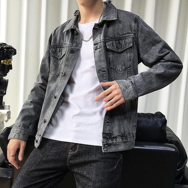 men's jackets 2021 spring men denim jacket mens daily casual tide hole motor cowboy coat man streetwear jean, Black;brown
men's jackets 2021 spring men denim jacket mens daily casual tide hole motor cowboy coat man streetwear jean, Black;brown