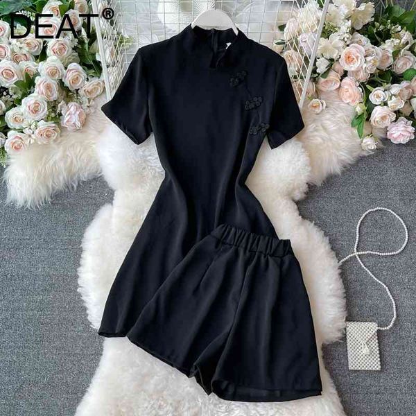 deat summer fashion women clothes turn-down collar short sleeves high waist single breasted black dress and shorts set 210709, Black;gray
deat summer fashion women clothes turn-down collar short sleeves high waist single breasted black dress and shorts set 210709, Black;gray