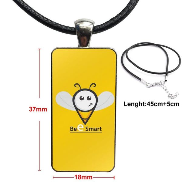 pendant necklaces little yellow bee happy glass cabochon jewelry stainless steel color with long choker rectangle necklace for women men, Silver
pendant necklaces little yellow bee happy glass cabochon jewelry stainless steel color with long choker rectangle necklace for women men, Silver