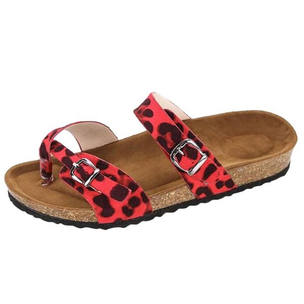 slippers women's flat shoes retro leopard sandals thick bottom toe single belt buckle wood shavings softwood, Black
slippers women's flat shoes retro leopard sandals thick bottom toe single belt buckle wood shavings softwood, Black