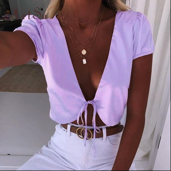 2021 summer cute purple satin silk crop t shirt tie bow v neck t shirts women summer clothes asts60846, White
2021 summer cute purple satin silk crop t shirt tie bow v neck t shirts women summer clothes asts60846, White