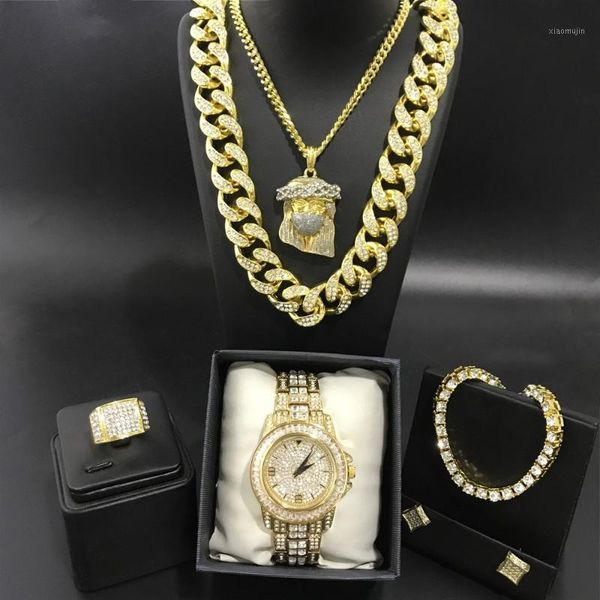 earrings & necklace luxury men gold color watch neckalce braclete ring& combo out cuban in crystal chain hip hop for, Silver
earrings & necklace luxury men gold color watch neckalce braclete ring& combo out cuban in crystal chain hip hop for, Silver