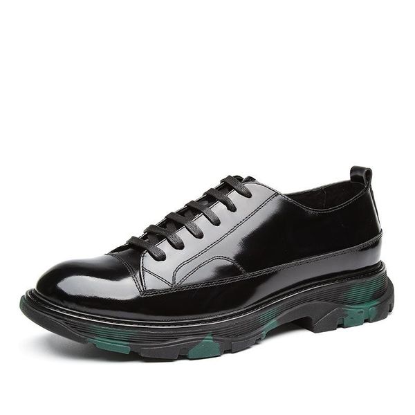 dress shoes fashion italian patent leather men casual footwear round toe laces man camouflage flats handmade comfortable platform, Black
dress shoes fashion italian patent leather men casual footwear round toe laces man camouflage flats handmade comfortable platform, Black