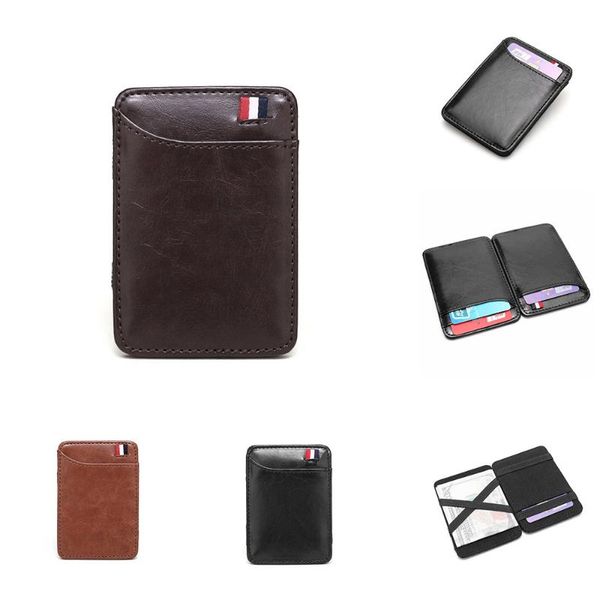 card holders fashion slim men's leather magic wallet holder women passport cover male for bank cards, Brown;gray
card holders fashion slim men's leather magic wallet holder women passport cover male for bank cards, Brown;gray