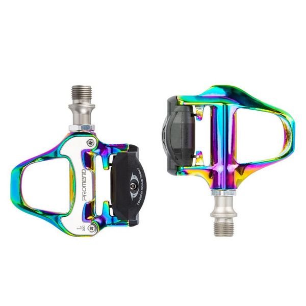 bike pedals -promend road with spd locking cleat cycling wide platform