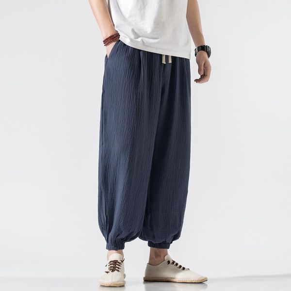 men's pants summer thin anti mosquito plus size legged lantern ice loose and women's air conditioning, Black
men's pants summer thin anti mosquito plus size legged lantern ice loose and women's air conditioning, Black
