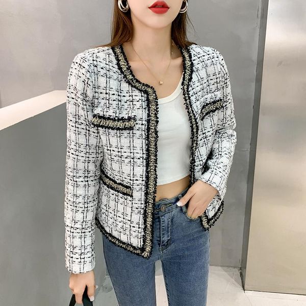 women's jackets jsxdhk autumn winter tweed jacket coat elegant women o neck long sleeve patchwork plaid weave tassel white blends woole, Black;brown
women's jackets jsxdhk autumn winter tweed jacket coat elegant women o neck long sleeve patchwork plaid weave tassel white blends woole, Black;brown