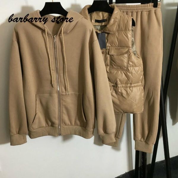 women's two piece pants 2021 luxury design fashion cotton vest + long sleeve hooded zipper jacket high waist plush trousers casual thre, White
women's two piece pants 2021 luxury design fashion cotton vest + long sleeve hooded zipper jacket high waist plush trousers casual thre, White