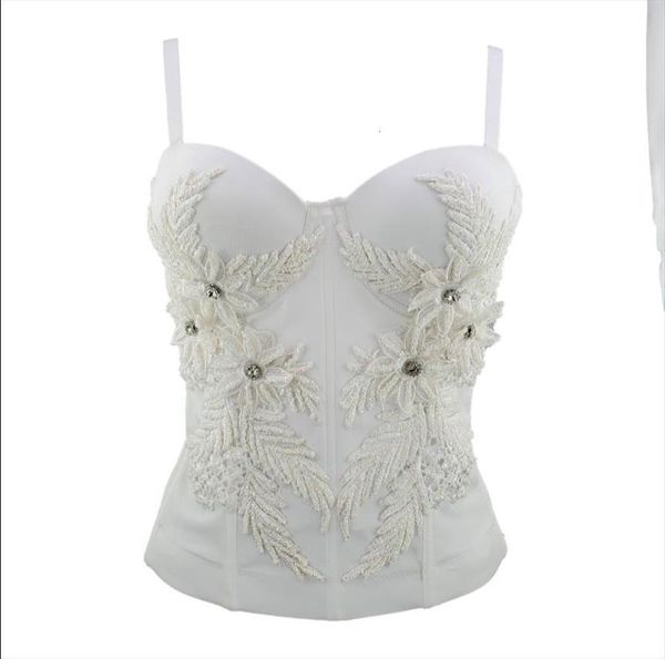 embroidery beading smooth cut cross women camis spandex push up bralet bustier bra cropped vest plus size, White
embroidery beading smooth cut cross women camis spandex push up bralet bustier bra cropped vest plus size, White