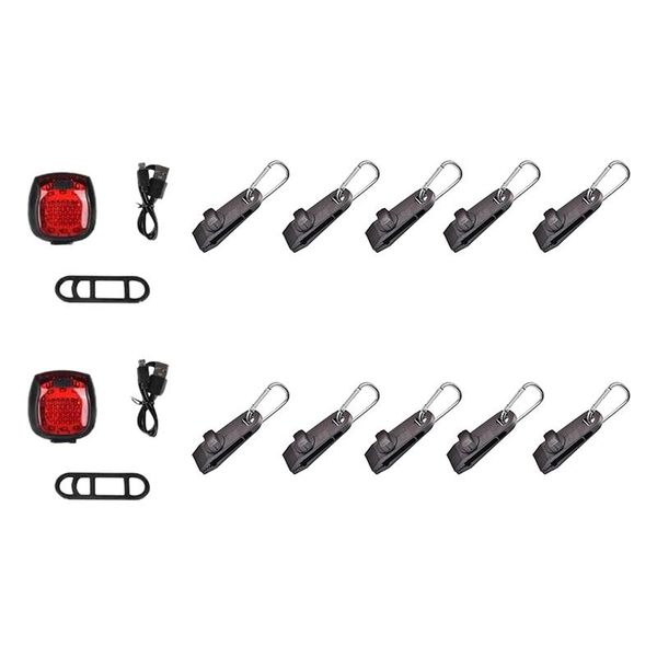 bike lights 6pcs bicycle smart light safety warning usb charging backpack & 10 pcs tarp clips with carabiner
bike lights 6pcs bicycle smart light safety warning usb charging backpack & 10 pcs tarp clips with carabiner