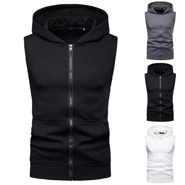 men's hoodies & sweatshirts mens sleeveless hooded vest coat solid color casual leisure sports jacket, Black
men's hoodies & sweatshirts mens sleeveless hooded vest coat solid color casual leisure sports jacket, Black