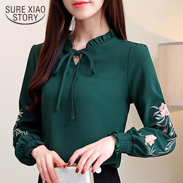 2021 spring fashion long sleeve womens and blouses 4xl plus size women shirts floral embroidery chiffon blouse female, White
2021 spring fashion long sleeve womens and blouses 4xl plus size women shirts floral embroidery chiffon blouse female, White
