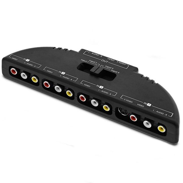 audio cables & connectors aabb-4 port av composite rca selector box switch splitter with cable cord plug
audio cables & connectors aabb-4 port av composite rca selector box switch splitter with cable cord plug