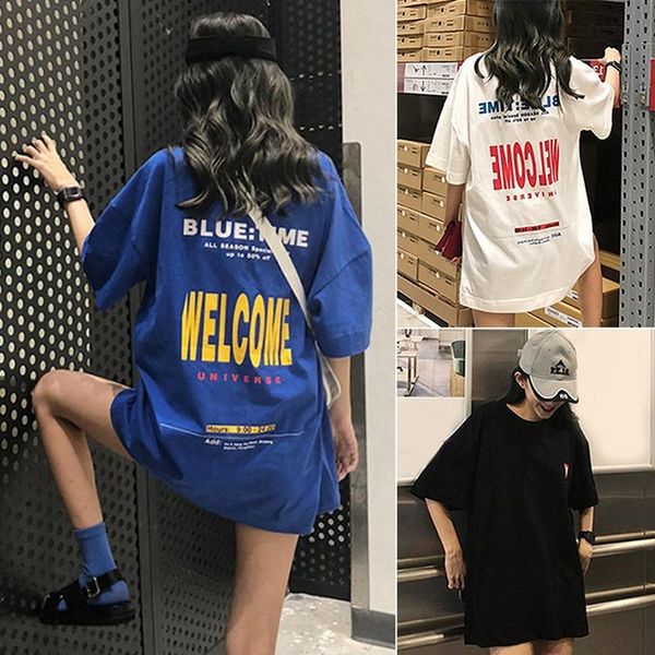 women's t-shirt short sleeve casual cotton print england welcome, White 
women's t-shirt short sleeve casual cotton print england welcome, White