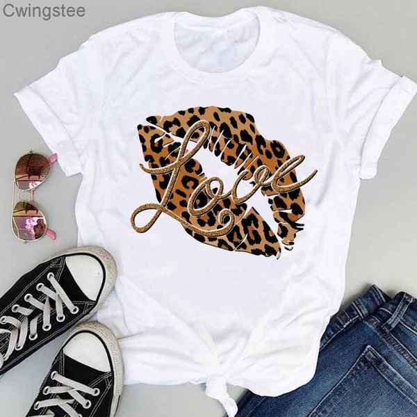 women's t-shirt women fashion print graphic leopard lip trend cute summer short sleeve female clothes tees tshirt, White
women's t-shirt women fashion print graphic leopard lip trend cute summer short sleeve female clothes tees tshirt, White