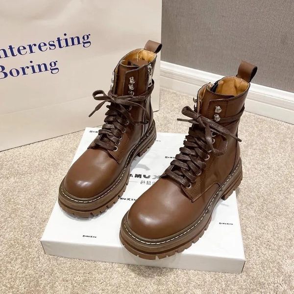 boots brand platform woman genuine leather ankle female winter 2021 lace up square heel shoes botas de mujer, Black
boots brand platform woman genuine leather ankle female winter 2021 lace up square heel shoes botas de mujer, Black