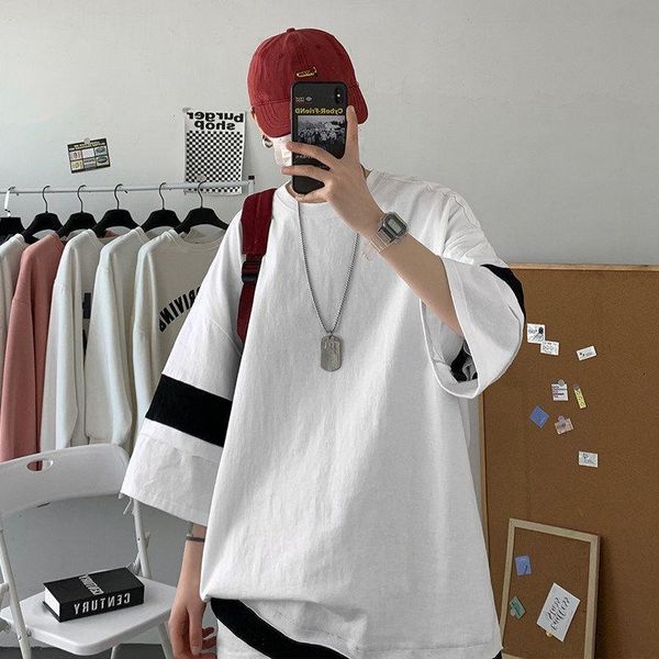 men's t-shirts 100% cotton fashion short sleeve men tshirts summer korean style student boys clothing harajuku japanese high street hip, White;black
men's t-shirts 100% cotton fashion short sleeve men tshirts summer korean style student boys clothing harajuku japanese high street hip, White;black