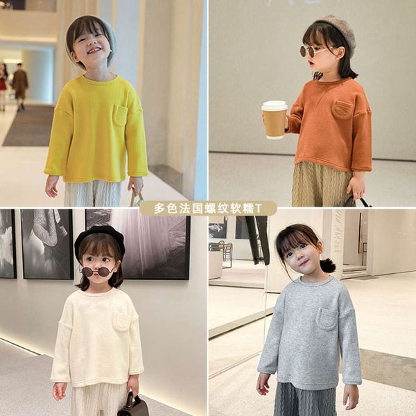 long sleeve children's t-shirt western style fashion girl 2021 spring and autumn new baby simple base coat korean version top, Blue
long sleeve children's t-shirt western style fashion girl 2021 spring and autumn new baby simple base coat korean version top, Blue