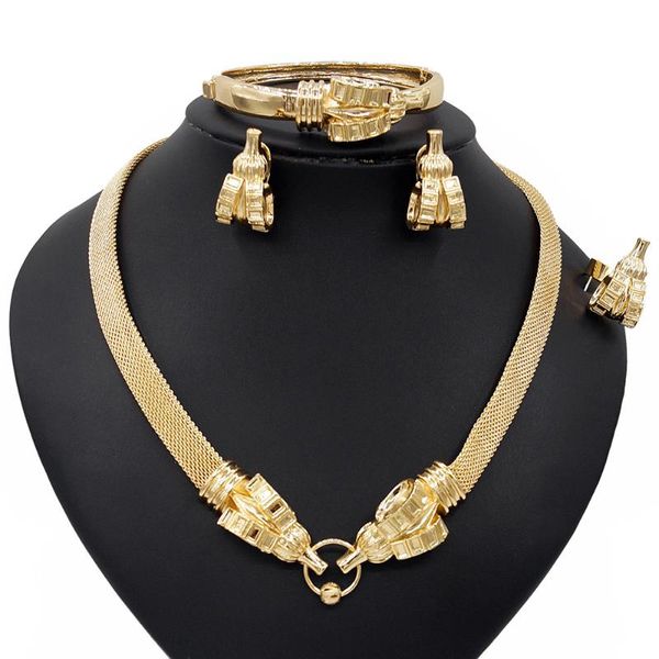 earrings & necklace yulaili wholesale women dubai gold jewelery set bangle ring fashion nigerian wedding african jewelry sets, Silver
earrings & necklace yulaili wholesale women dubai gold jewelery set bangle ring fashion nigerian wedding african jewelry sets, Silver