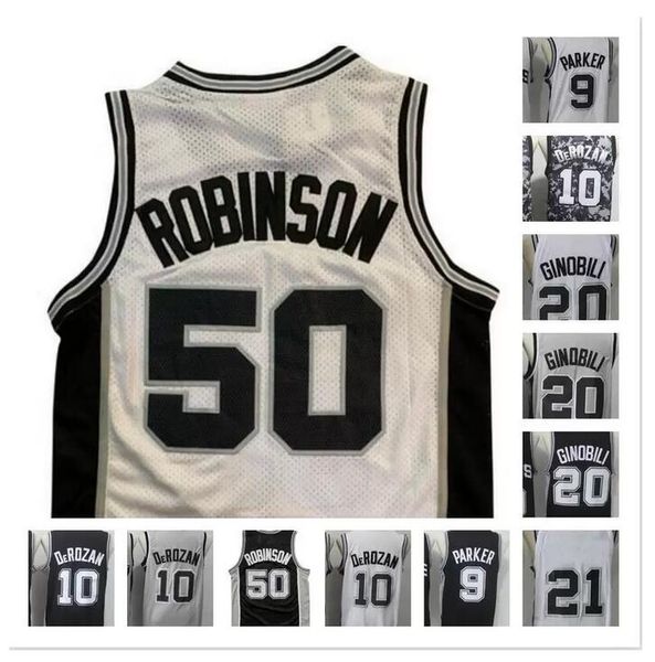 retro vintage david 50 robinson tony 9 parker manu 20 ginobili basketball jerseys black white grey demar 10 derozan jersey, Black;red
retro vintage david 50 robinson tony 9 parker manu 20 ginobili basketball jerseys black white grey demar 10 derozan jersey, Black;red