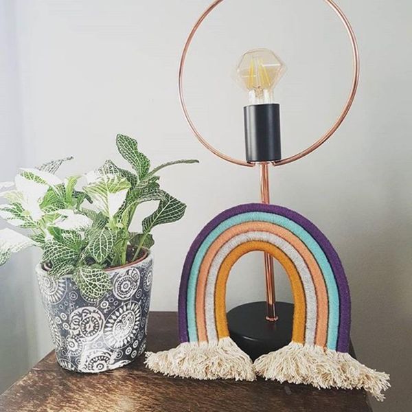 decorative objects & figurines macrame handmade knitted rainbow hanging wall tapestry braided with tassel art kids gift room decoration
decorative objects & figurines macrame handmade knitted rainbow hanging wall tapestry braided with tassel art kids gift room decoration