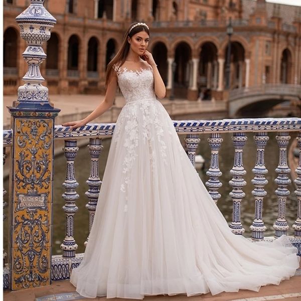 new style lace wedding dress princess with lace appliques white for women chapel train princess bridal gowns sleeveless for women
new style lace wedding dress princess with lace appliques white for women chapel train princess bridal gowns sleeveless for women