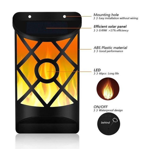 new solar wall led flame outdoor courtyard garden landscape decorative lamp, home induction street lamp
new solar wall led flame outdoor courtyard garden landscape decorative lamp, home induction street lamp