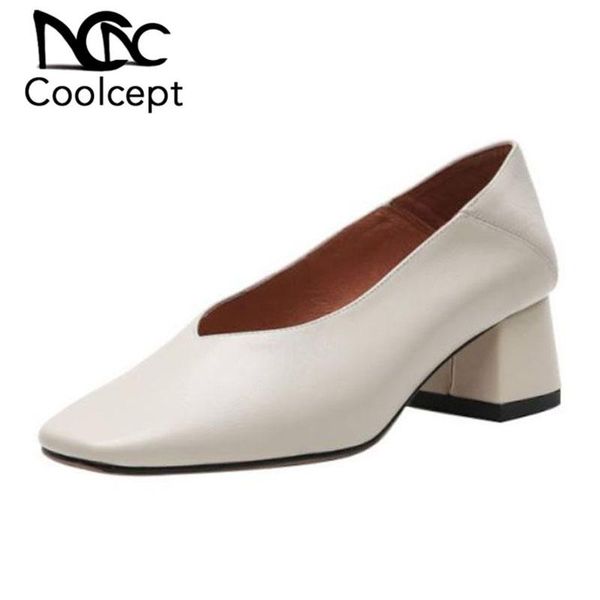 dress shoes coolcept women autumn spring thick high heel fashion square toe real leather single office footwear size 34-39, Black
dress shoes coolcept women autumn spring thick high heel fashion square toe real leather single office footwear size 34-39, Black