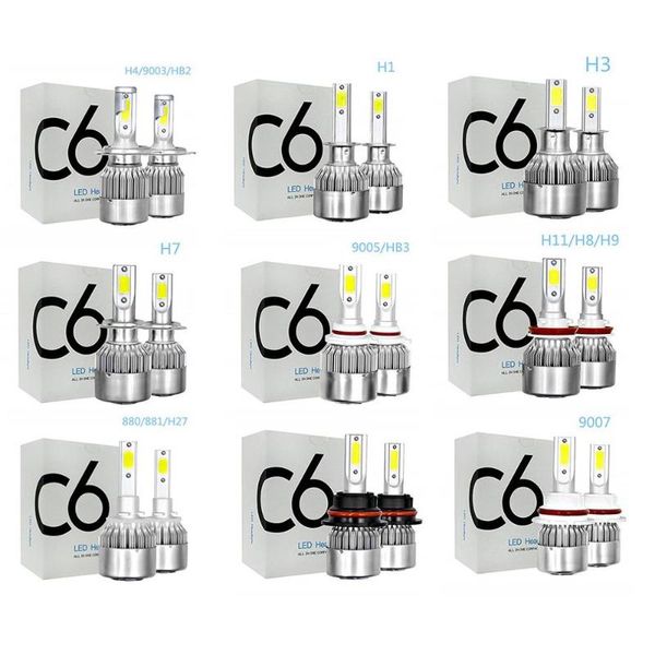 car headlights c6 led headlight aviation aluminum ip68 protection level light cob source
car headlights c6 led headlight aviation aluminum ip68 protection level light cob source
