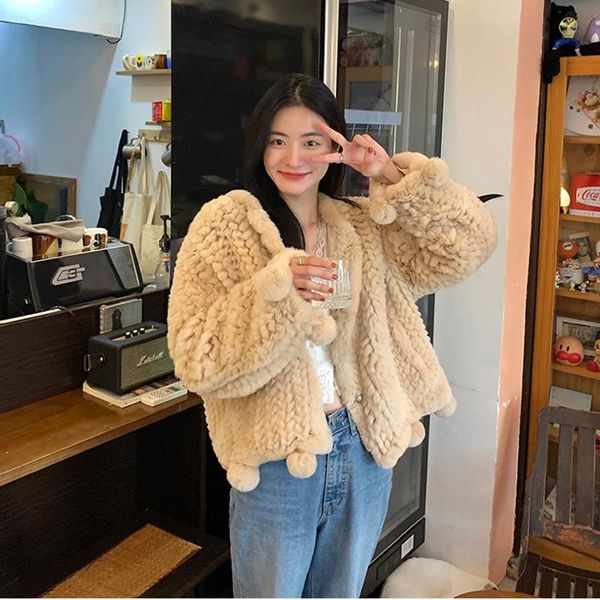 women's fur & faux fashion knitted rex jacket women winter 100% natural coats o collar elegant female clothing, Black
women's fur & faux fashion knitted rex jacket women winter 100% natural coats o collar elegant female clothing, Black