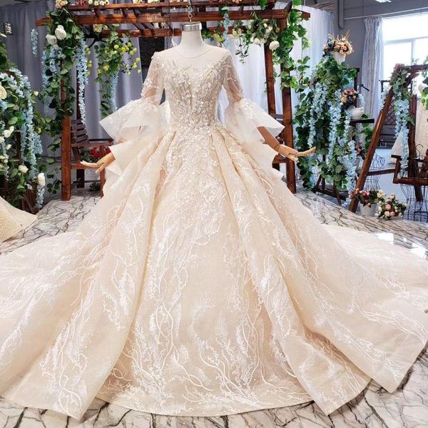 other wedding dresses htl681 dubai luxury dress with royal train flare sleeve backless pleat beading bridal vestidos de noiva 2021, White
other wedding dresses htl681 dubai luxury dress with royal train flare sleeve backless pleat beading bridal vestidos de noiva 2021, White