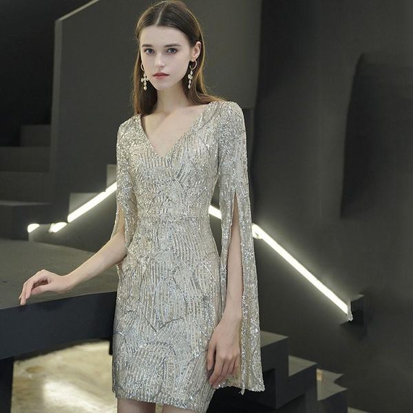 ethnic clothing sparkly stylish dress v-neck bling sequins host cheongsam sheath mid length celebrity banquet vestidos charming lady qi, Red
ethnic clothing sparkly stylish dress v-neck bling sequins host cheongsam sheath mid length celebrity banquet vestidos charming lady qi, Red