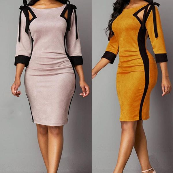 casual dresses sheath terrific hollow out slim dress contrast colors lady fit for wedding, Black;gray
casual dresses sheath terrific hollow out slim dress contrast colors lady fit for wedding, Black;gray