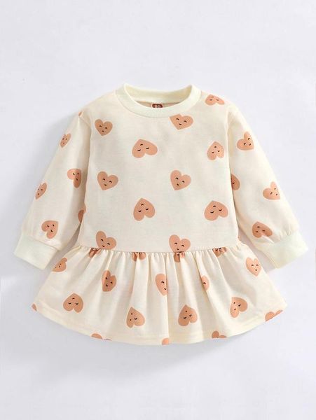 baby heart print ruffle hem dress she, Red;yellow
baby heart print ruffle hem dress she, Red;yellow