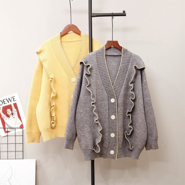 2021 new regular cardigan feminina outono inverno bat manga camisola de malha plus size jaqueta solta senhoras camisolas cardigans 9x3x, White;black
2021 new regular cardigan feminina outono inverno bat manga camisola de malha plus size jaqueta solta senhoras camisolas cardigans 9x3x, White;black