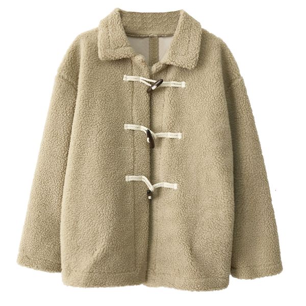 women's jackets novo sólido grosso cashmere outono inverno casaco de lã feminina fofo quente curto jaqueta chifre botão turn-down colar, Black;brown
women's jackets novo sólido grosso cashmere outono inverno casaco de lã feminina fofo quente curto jaqueta chifre botão turn-down colar, Black;brown