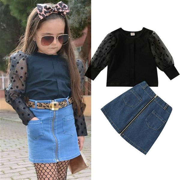 clothing sets 1-6y kids baby girls clothes set 2021 summer fall mesh puff long sleeve + pocket denim skirts fashion children outfits, White
clothing sets 1-6y kids baby girls clothes set 2021 summer fall mesh puff long sleeve + pocket denim skirts fashion children outfits, White