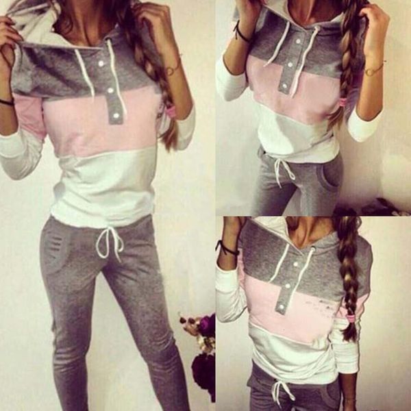 women tracksuit women hoodie set fashion contrast stitching button pocket casual sweatshirt set drop shipping, Gray
women tracksuit women hoodie set fashion contrast stitching button pocket casual sweatshirt set drop shipping, Gray