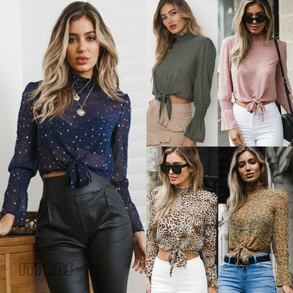 women's blouses & shirts summer women casual long sleeve blouse boho floral shirt polka dot harajuku loose tumblr blusas, White
women's blouses & shirts summer women casual long sleeve blouse boho floral shirt polka dot harajuku loose tumblr blusas, White