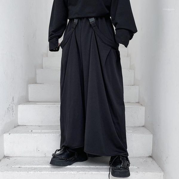 men's pants detachable side cloth wide leg casual male japan style vintage fashion loose skirt stage clothing1, Black
men's pants detachable side cloth wide leg casual male japan style vintage fashion loose skirt stage clothing1, Black