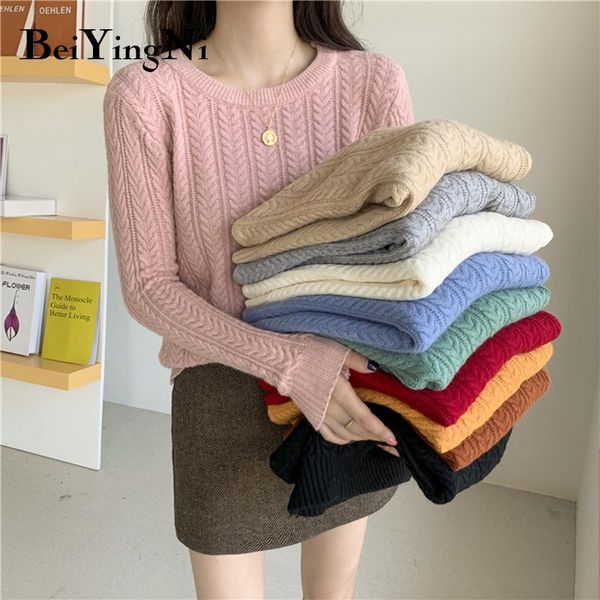women's sweaters beiyingni 10 colors vintage women sweater twist warm pullover and jumpers knit christmas autumn winter pull femme, White;black
women's sweaters beiyingni 10 colors vintage women sweater twist warm pullover and jumpers knit christmas autumn winter pull femme, White;black