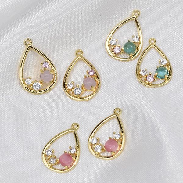 charms copper plated 18k gold zircon inlaid drop pendant 4pcs/lot for diy fashion jewelry making finding accessories, Bronze;silver
charms copper plated 18k gold zircon inlaid drop pendant 4pcs/lot for diy fashion jewelry making finding accessories, Bronze;silver